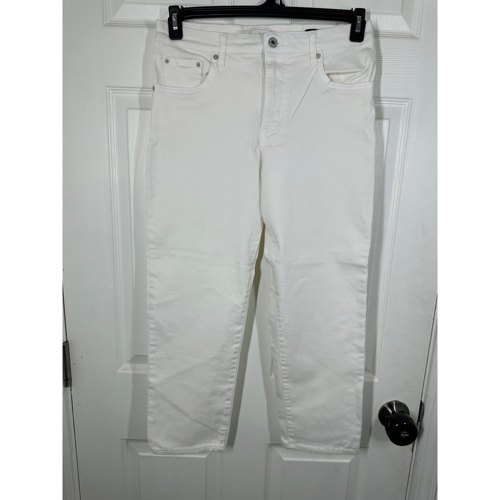 Ella Moss Jeans Womens 8/29 White High Waist Straight Leg Denim Pants